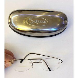 Sihouette Rimless Titanium Brown and White Hingles